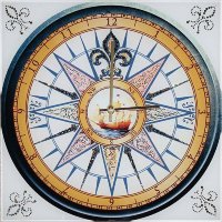 Настенные часы Swarovski "Морской компас" CHS-078