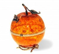 Шкатулка из янтаря "Райское яблоко" HDsv-rbl