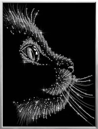 Картина Swarovski &quot;Картина с кристаллами Черный кот 2024&quot; Ch-501-gf