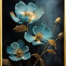 Картина Swarovski "Голубые Цветы 2024" G-501-gf - Картина Swarovski "Голубые Цветы 2024" G-501-gf