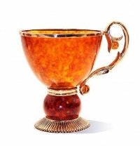 Чашка чайная янтарная &quot;Саламандра&quot; из янтаря HD7002