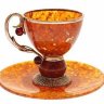 Чашка чайная янтарная "Саламандра" из янтаря HD7002 - Чашка чайная янтарная "Саламандра" из янтаря HD7002