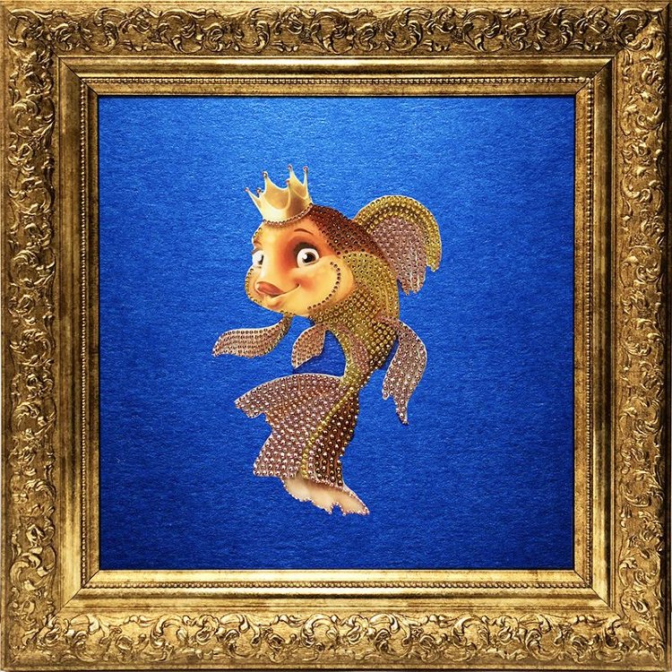Картина Swarovski "Золотая рыбка" 2180-gf