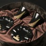 Кофейный набор из черного фарфора с вставками из художественной бронзы VO-01 - Кофейный набор из черного фарфора с вставками из художественной бронзы VO-01