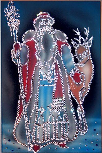 Картина Swarovski &quot;Морозко (большая)&quot; M-301-gf Красивый и оригинальный подарок, который можно преподнести друзьям и всем близким людям как поздравление с главными зимними праздниками.