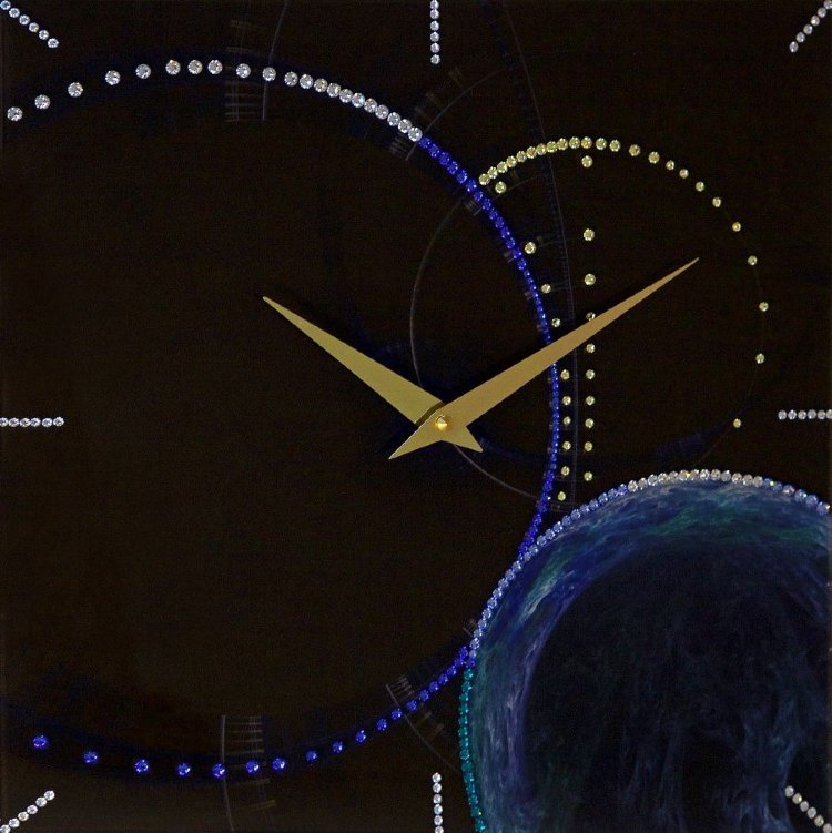 Картина Swarovski "Часы Космос-3" 1908-gf