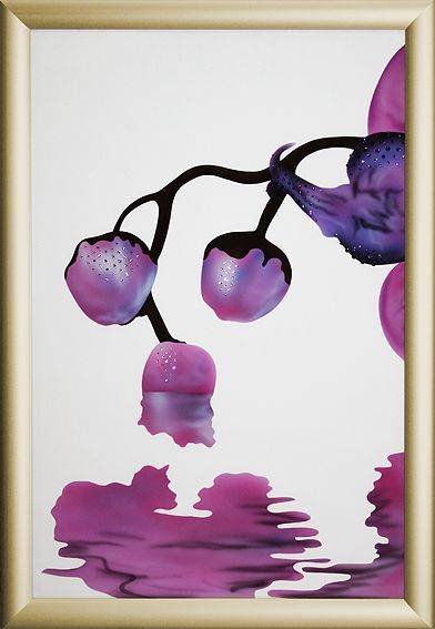Картина Swarovski "Сиреневая орхидея-1" S-064