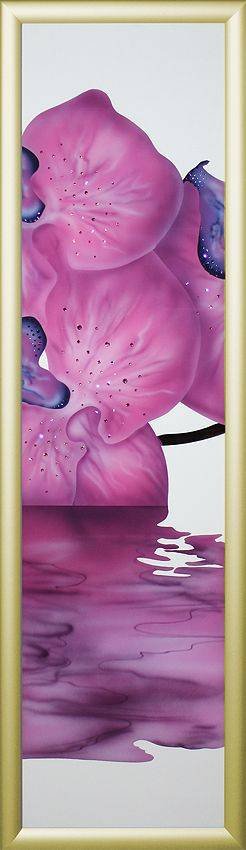 Картина Swarovski &quot;Сиреневая орхидея-3&quot; S-062 Преподнеся на подарок данную работу, Вы подарите близкому человеку частичку своего сердца, частичку себя. 

