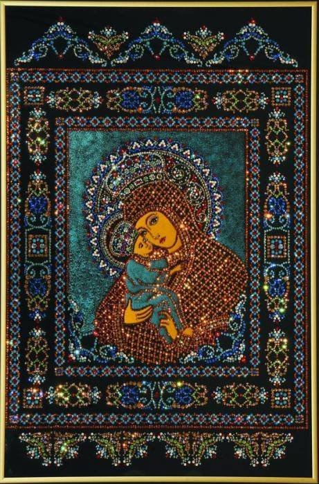 Икона Swarovski "Богородица (коллаж)" IK-013