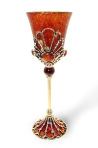 Бокал для вина из янтаря "Императорский" HDBrb-1602