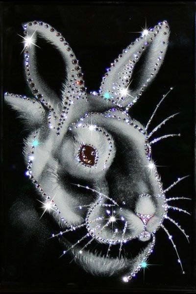 Картина Swarovski "Новогодний кролик №1" N-303-gf