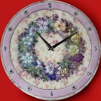 Настенные часы Swarovski &quot;Цветочный орнамент&quot; CHS-046