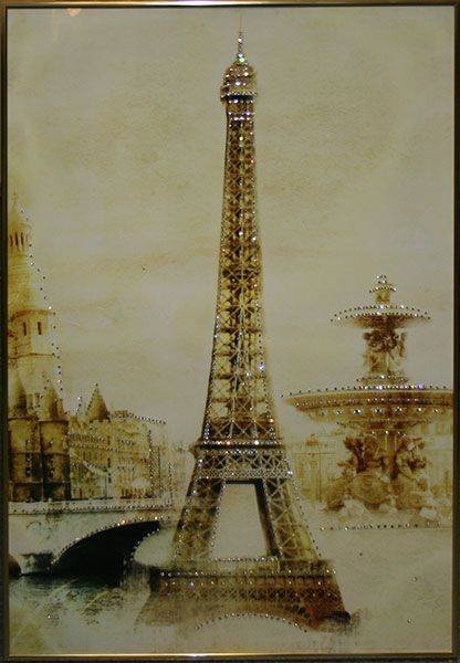 Картина Swarovski &quot;Эйфелева башня&quot; 1566-gf Очень необычный и стильный, а главное восхитительный образ символа Парижа на картине , делает ее оригинальным и неповторимым VIP-подарком для достойных людей.