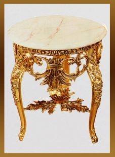 Стол круглый с кружевом из бронзы "Наполеон" 8163