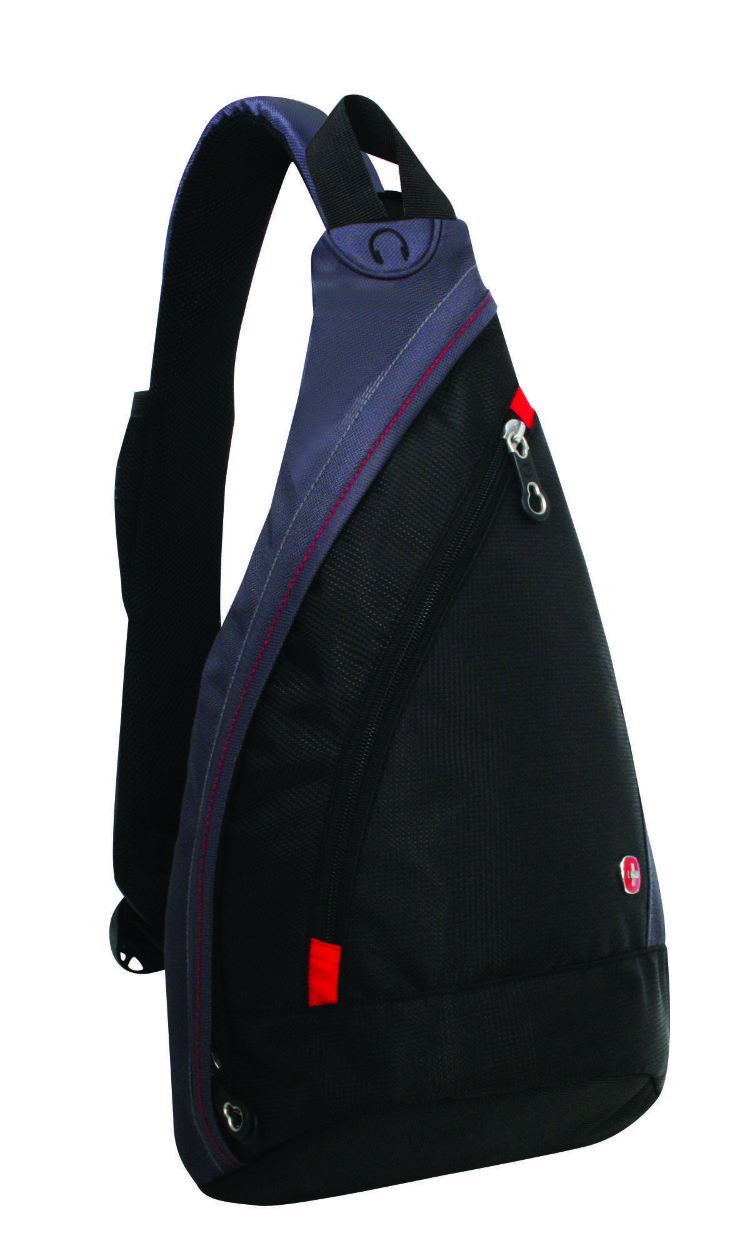 Рюкзак Wenger с одним плечевым ремнем, черный/серый, 25x15x45 см, 7 л - 1092230