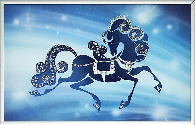 Картина Swarovski &quot;Год синей деревянной лошади&quot; G-110 Универсальный подарок, который приятно будет получить близкому человеку или коллеге, мужчине или женщине.