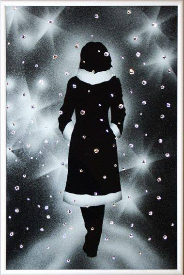 Картина Swarovski &quot;Девушка под снегом&quot; D-150 Отличный подарок и сувенир для любимых и близких людей, который станет одним из самых значимых, на фоне остальных.