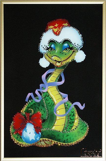 Картина Swarovski "Символ года Змейка" S-170