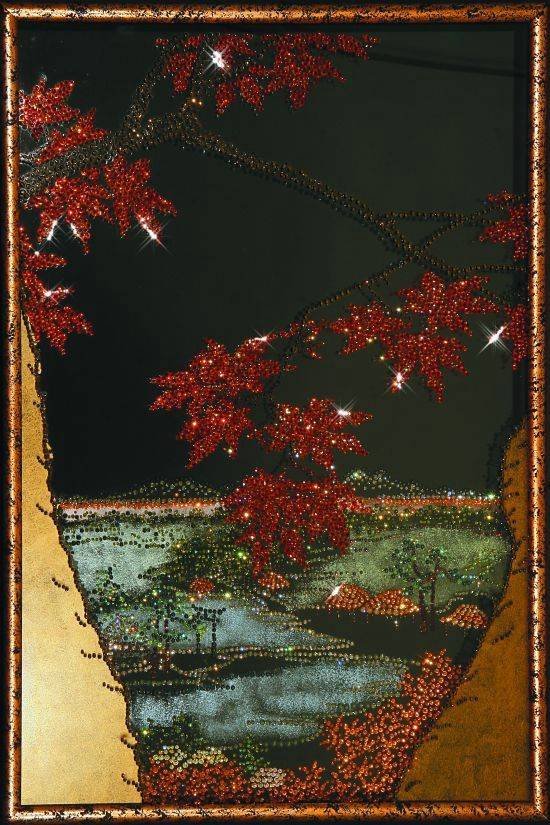 Картина Swarovski "Пейзаж с кленами" P-014