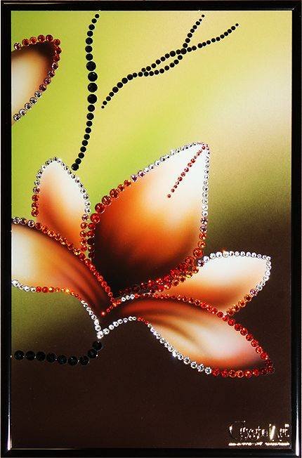Картина Swarovski &quot;Магнолия 4&quot; M-108 Картина с изображением романтического цветка станет идеальным подарком любимой на день рождения!