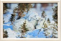 Картина Swarovski "Белые медведи" 1753-gf