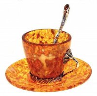 Чашечка для кофе из янтаря &quot;Лето&quot; HD3402