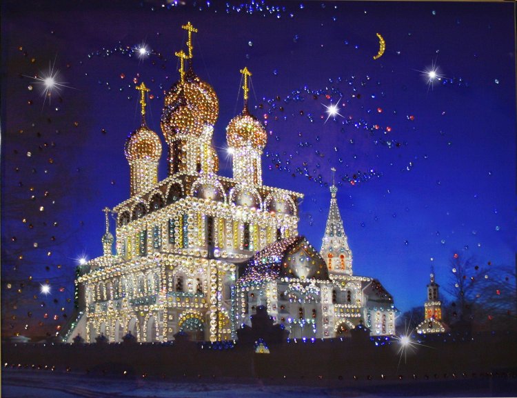 Картина Swarovski "Воскресенский Собор (Тутаев)" V-318-gf