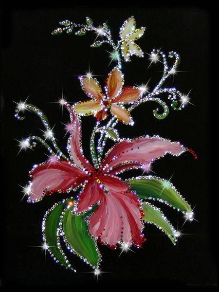 Картина Swarovski "Орхидеи" O-303-gf