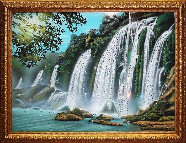 Картина Swarovski &quot;Магия природы&quot; M-077 Картина, выполненная вручную, представляет собой настоящее произведение искусства, которое оценят даже искушенные ценители прекрасного.