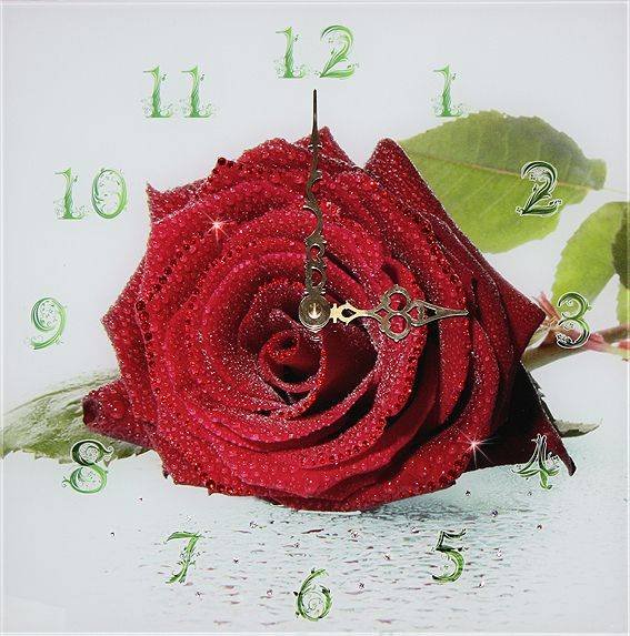 Настенные часы Swarovski "Роза" CHS-008