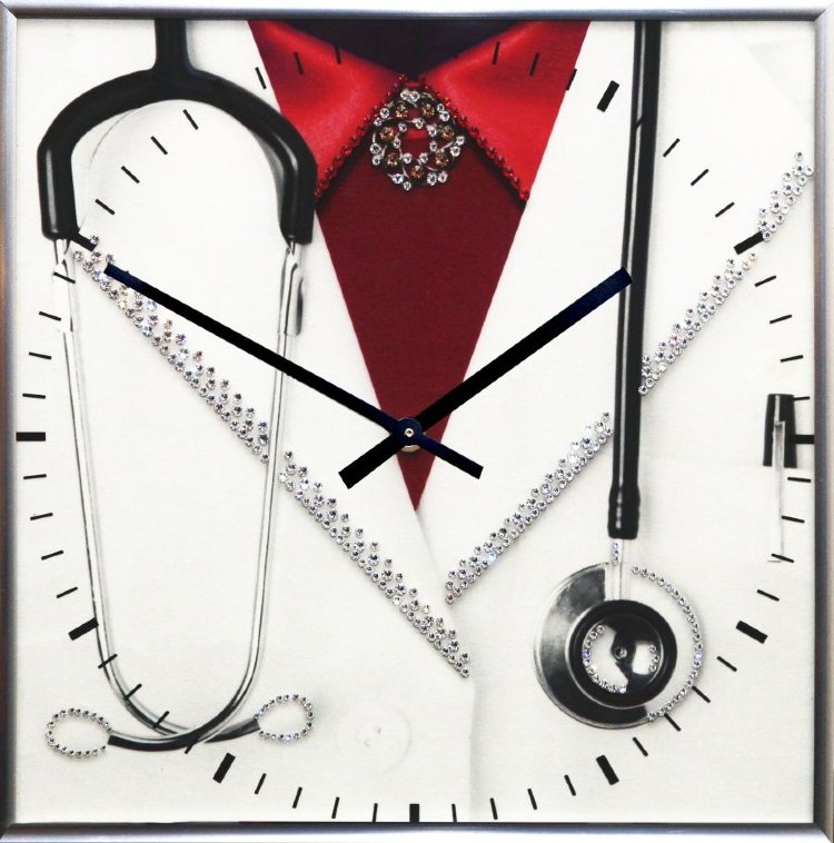 Картина Swarovski "Часы женщина врач 1" 2103-gf