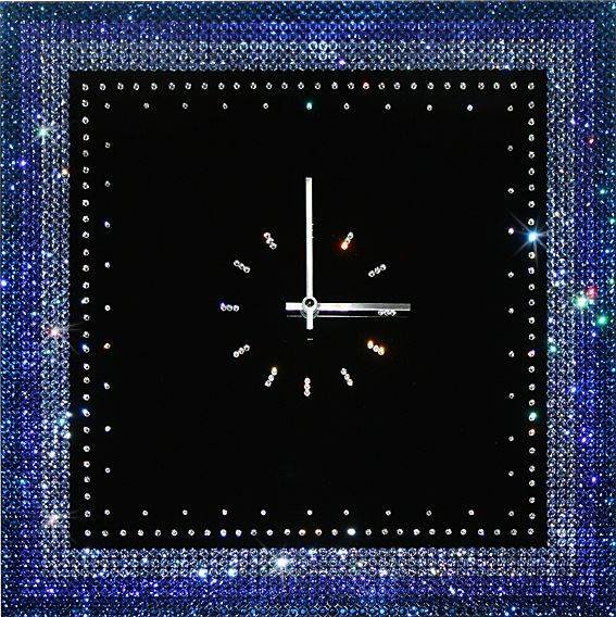Настенные часы Swarovski "Голубой браслет" CHS-014