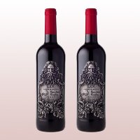 Пара оловянных декоративных орнаментов на бутылку вина &quot;Дары Диониса&quot; STNM-025