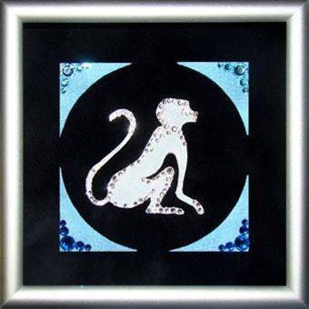 Картина Swarovski "Символ года-обезьяна" S-108