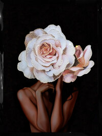 Картина Swarovski &quot;Девушка с розой&quot; 2344-gf